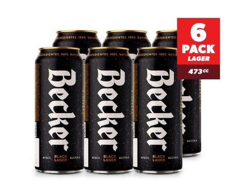 Becker Negra Pack x6 Lata 473cc