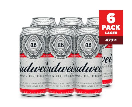 Budweiser Lata Pack x6 473cc