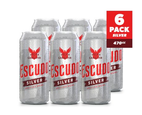 Escudo Silver Lata Pack x6 470cc