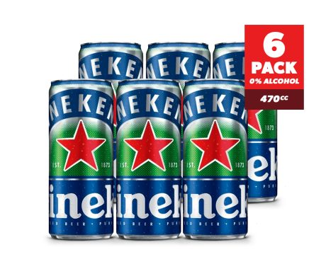 Heineken Zero Lata 470cc Pack x6