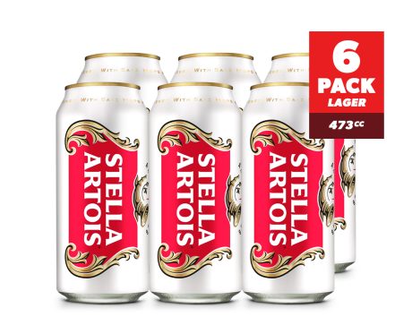 Stella Artois Lata 473cc Pack x6